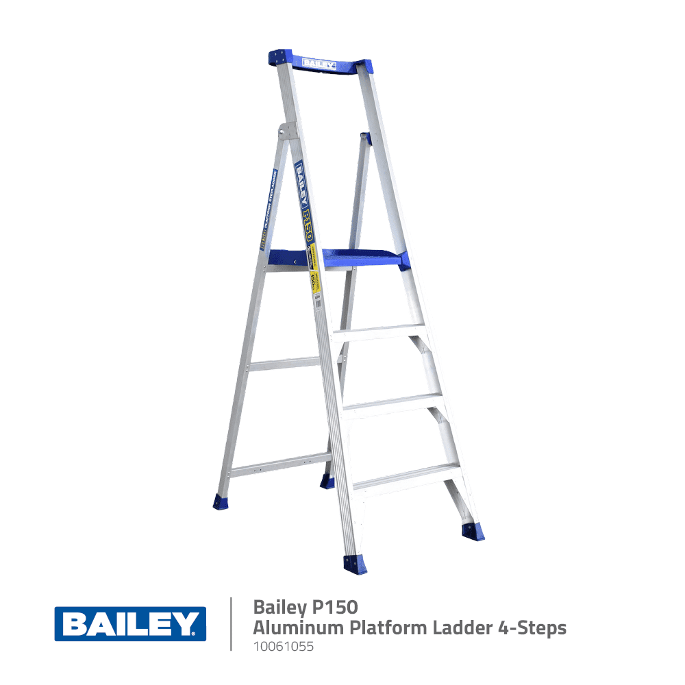 Bailey P150 Aluminium Platform Ladders | 4 Step Model