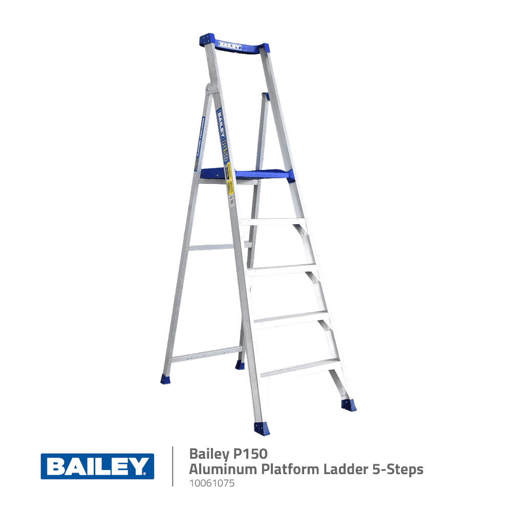 Bailey P150 Aluminium Platform Ladders | 5 Step Model