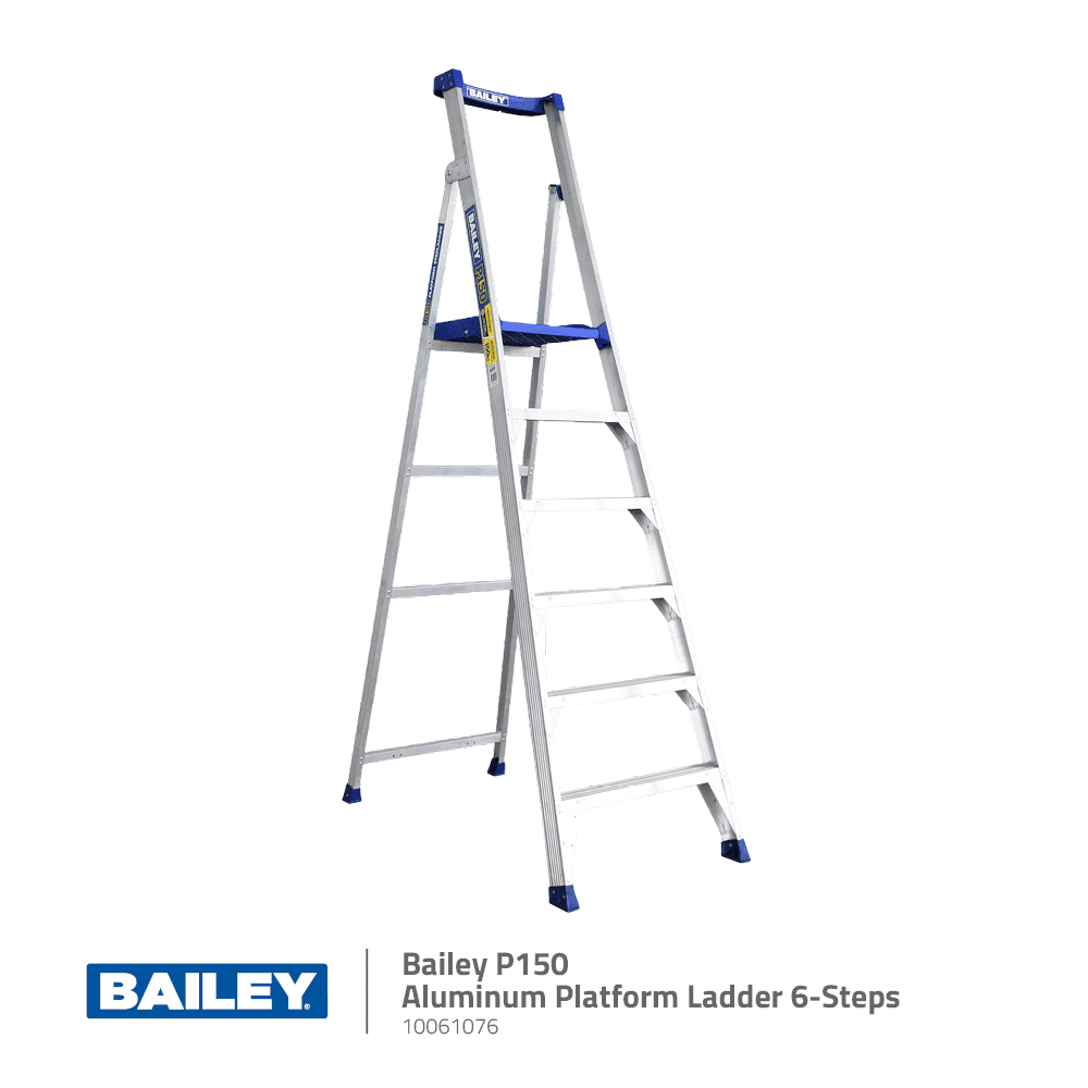 Bailey P150 Aluminium Platform Ladders | 6 Step Model