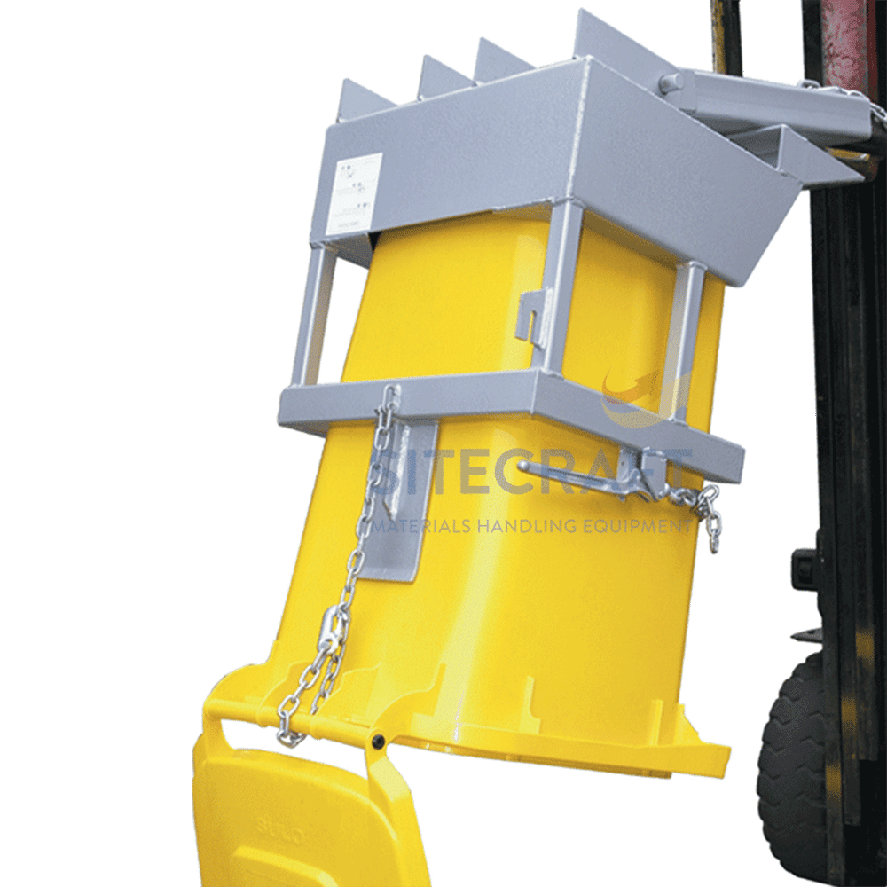 Single Forklift Wheelie Bin Tipper