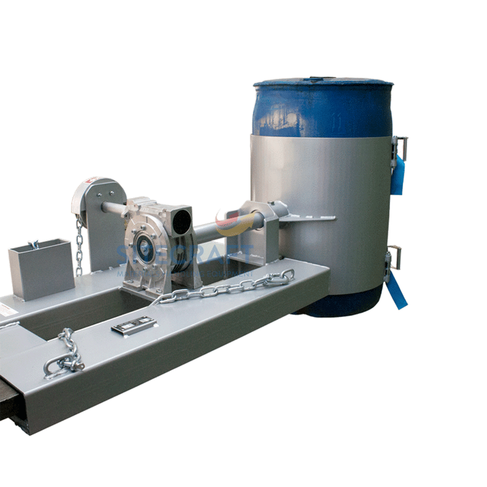 Forklift Sideways Drum Rotator Chain Operation