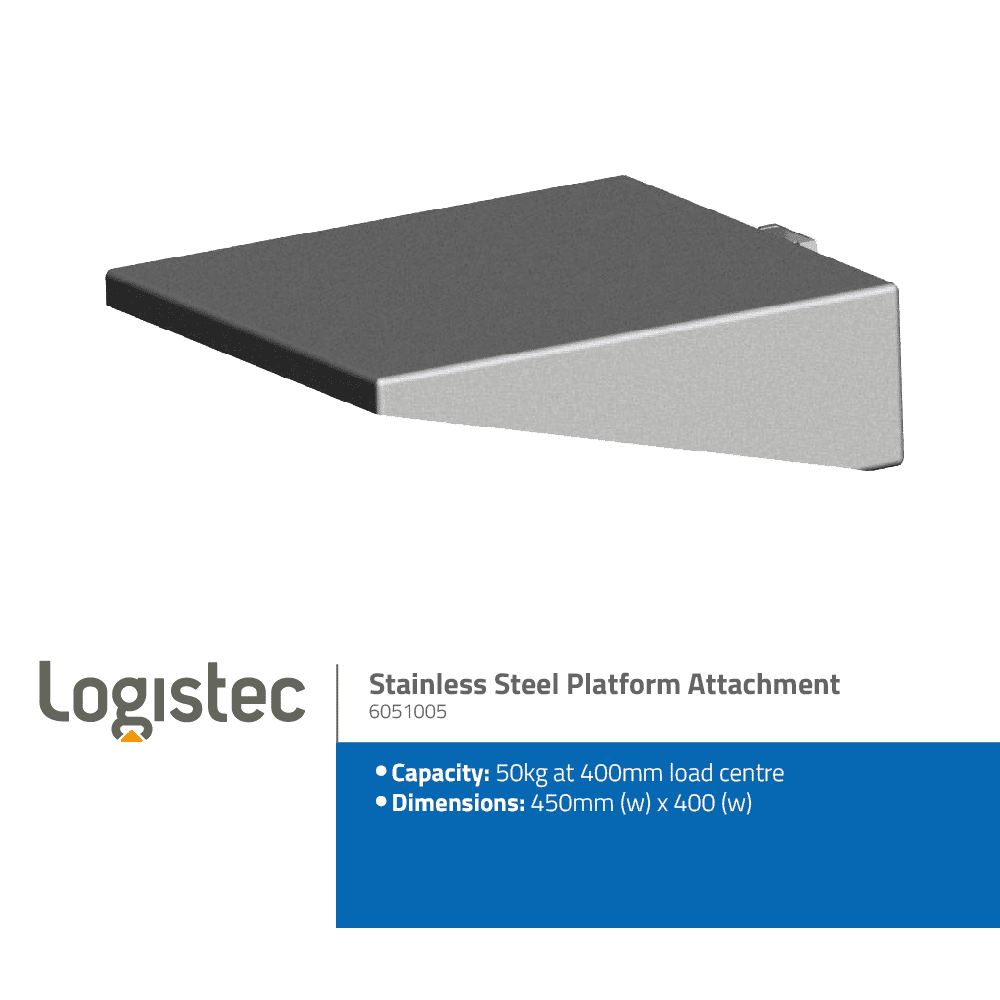 Stainless Steel Platform Attachment for Logistec Stanless Steel Lifter