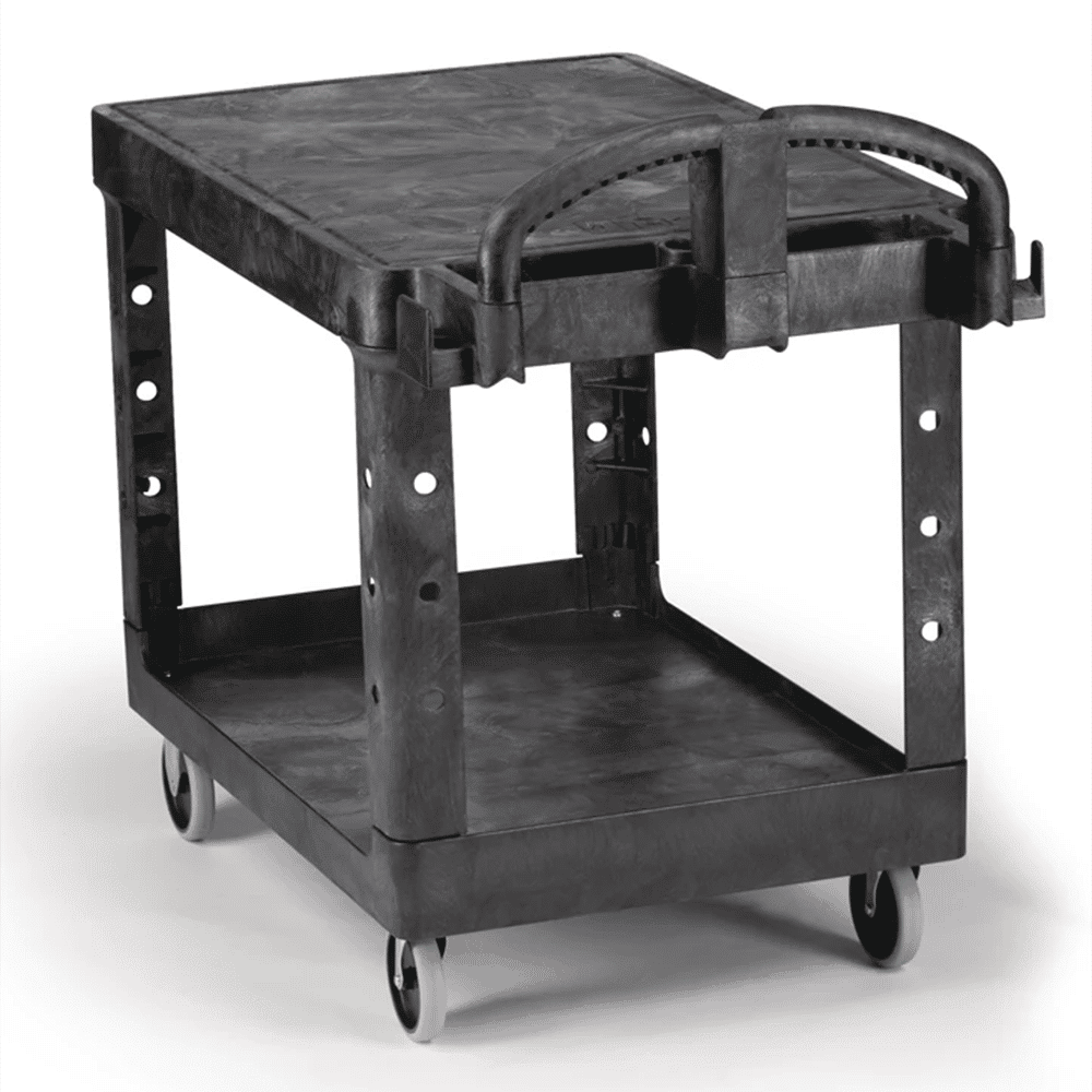 Flat Shelf Utility Cart Black- Large