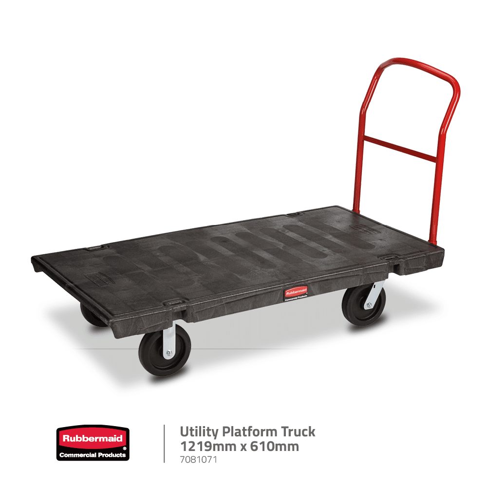 The Rubbermaid Utility Platform Truck / Trolley. Size: 1219mm x 610mm