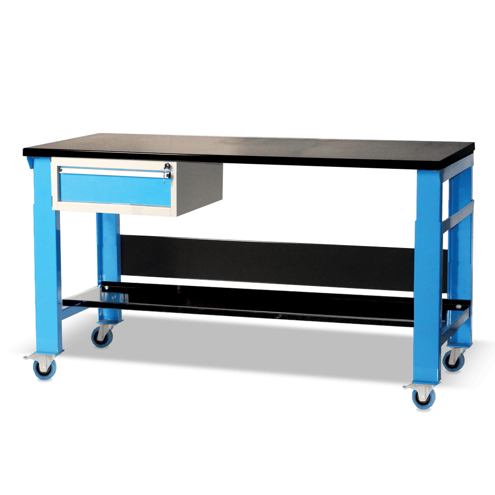 Sitequip Heavy Duty Mobile Workbench With Lockable Drawer