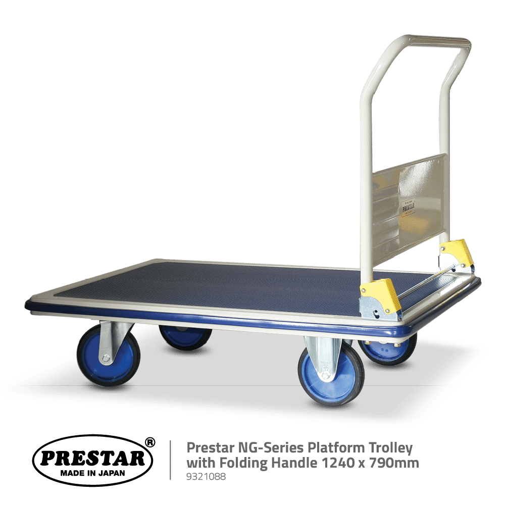 Prestar NG-Series Platform Trolley with Folding Handle, Dimension 1240 x 790mm