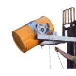 Forklift Drum Rotator – Manual Chain Operation Close Up