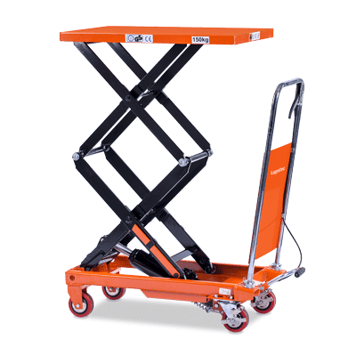 Logistec Scissor Lift Trolley- High Lift 150kg Load Capacity 1100 Lift Height