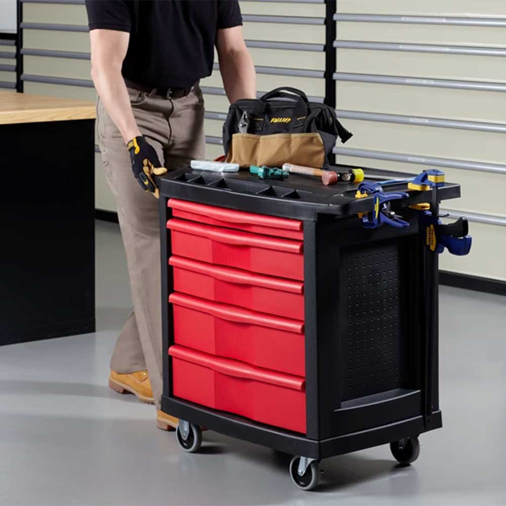 The Rubbermaid 5 Drawer Mobile Work Centre