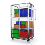 Merchandise, Picking, Cage, Oder Trolley. Four Side