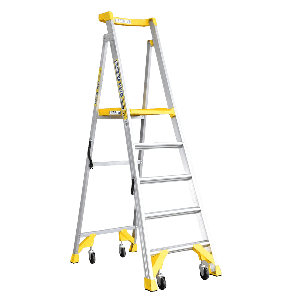 Bailey P170 Aluminium Job Station Ladders | 5 Step Model