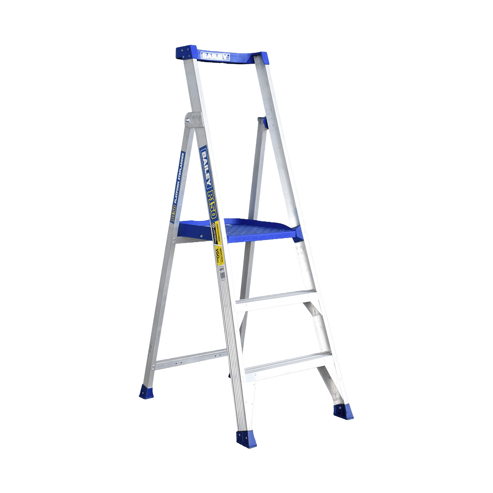 Bailey P150 Aluminium Platform Ladders | 3 Step Model