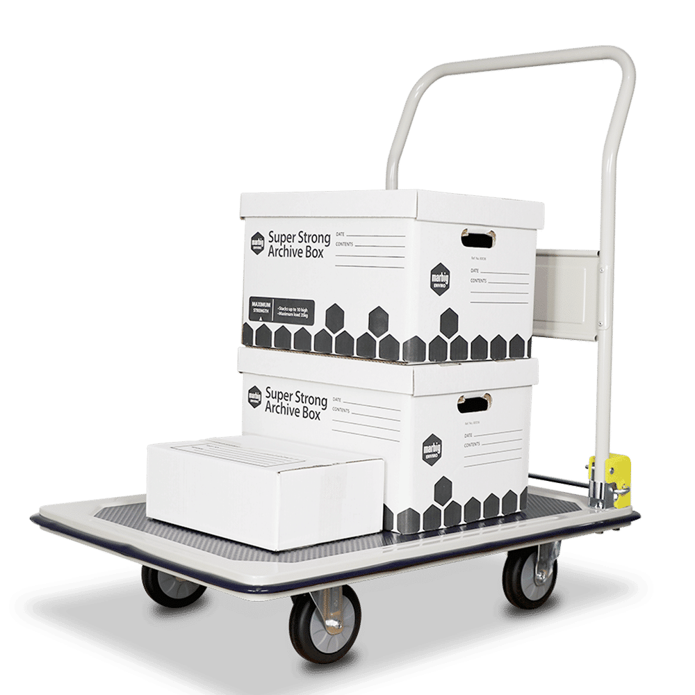 Sitepro Medium Single Deck Platform Trolley with Folding Handle - 920 x 610mm