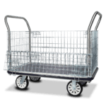Sitepro Large Single Deck Platform Trolley with Wire Sides - 1240 x 790mm
