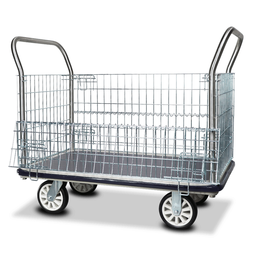 Sitepro Large Single Deck Platform Trolley with Wire Sides - 1240 x 790mm