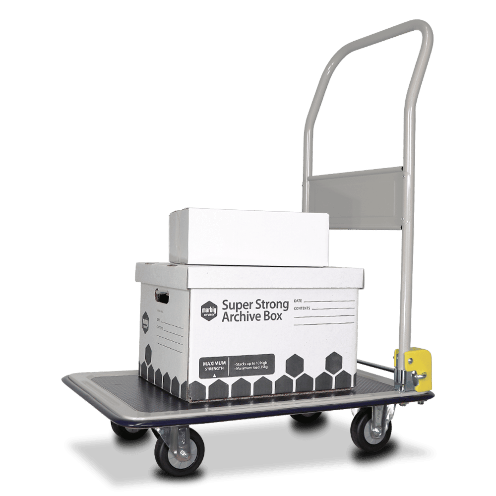 Sitepro Small Single Deck Platform Trolley With Folding Handle - 740 x 480mm