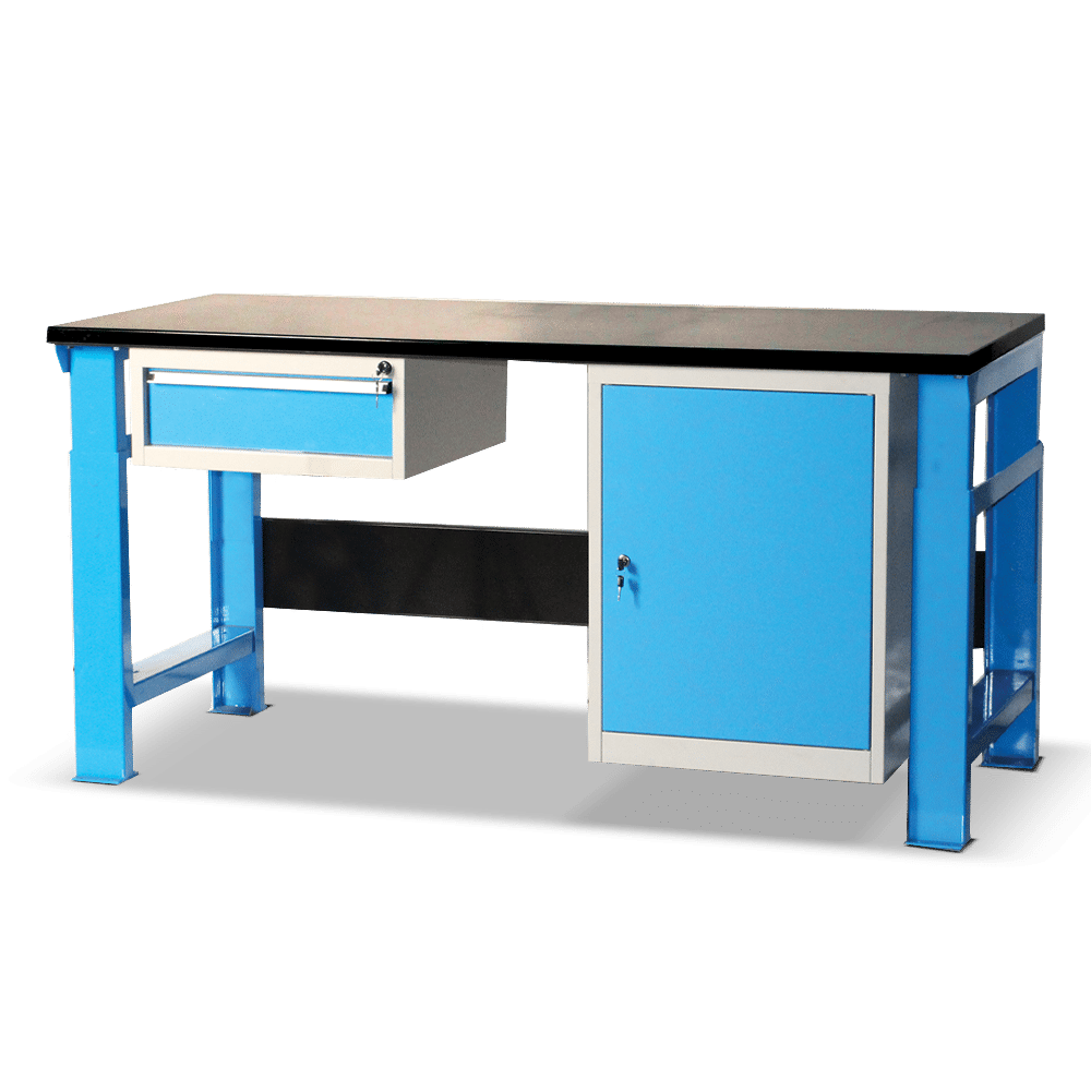 Sitequip Heavy Duty Workbench with Lockable Drawer and Lockable Cabinet