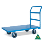 Heavy Duty Flat Deck Trolleys - Resilient Rubber Castors