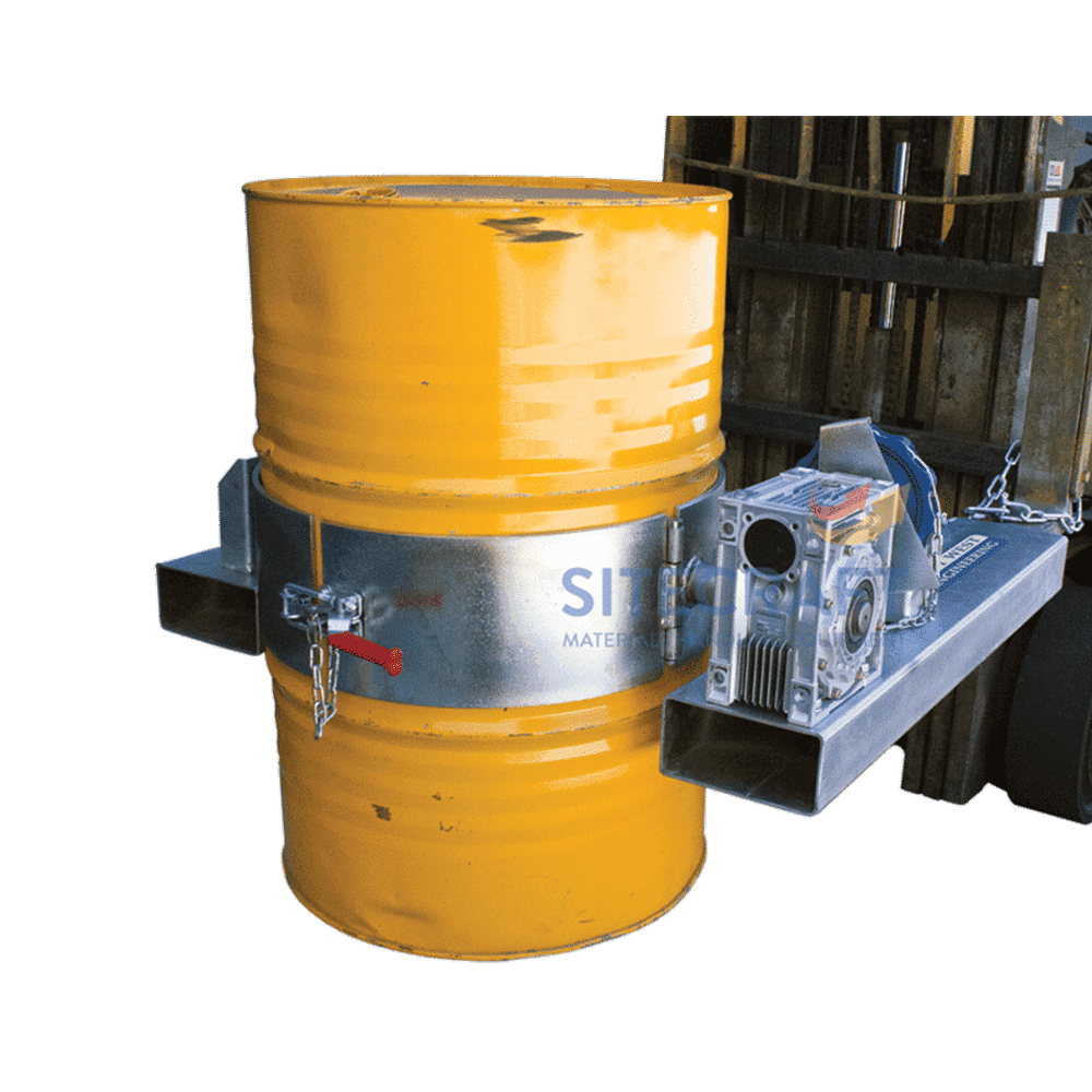 Forklift Drum Rotator – Manual Chain Operation