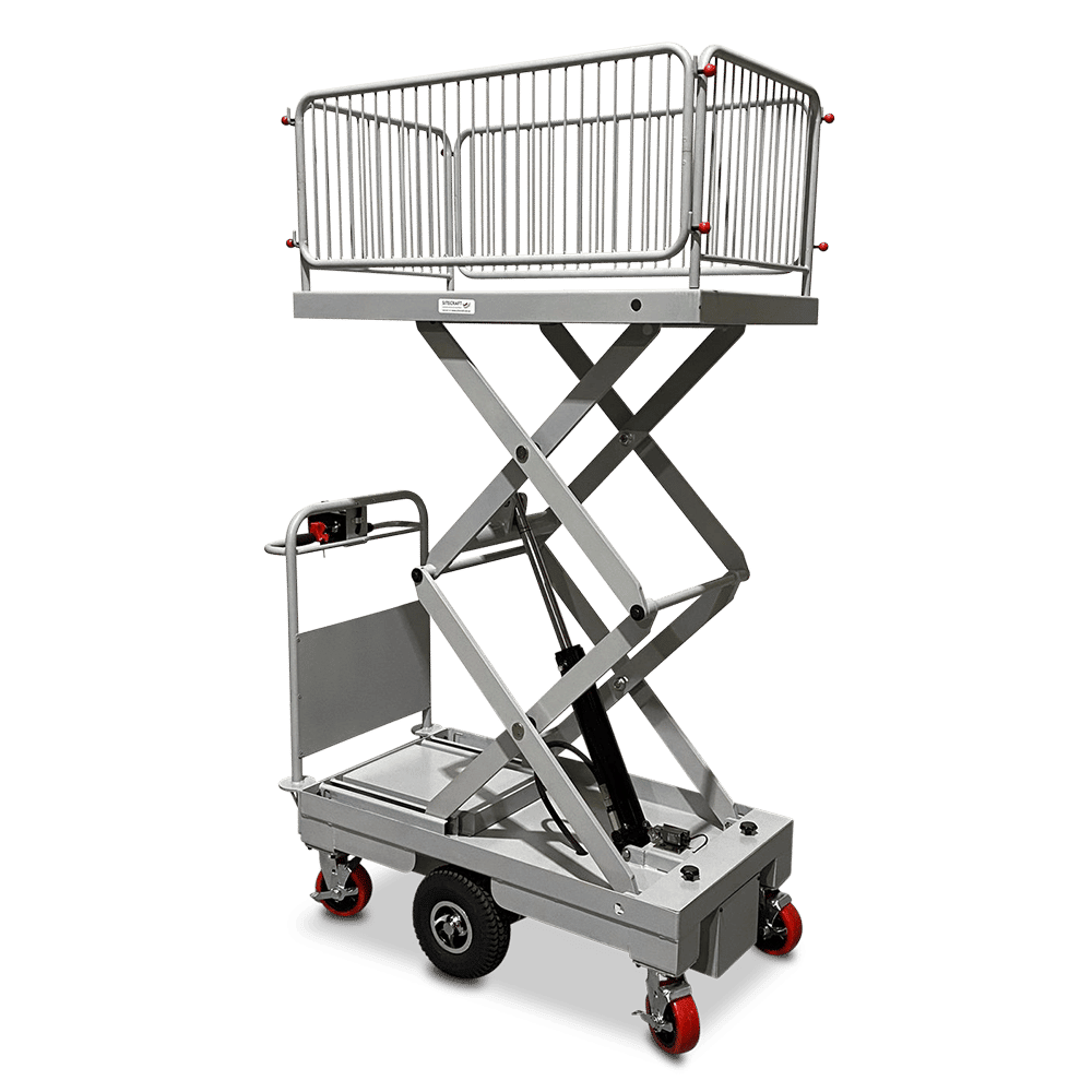 E-Move Scissor Trolley - Cage on Platform