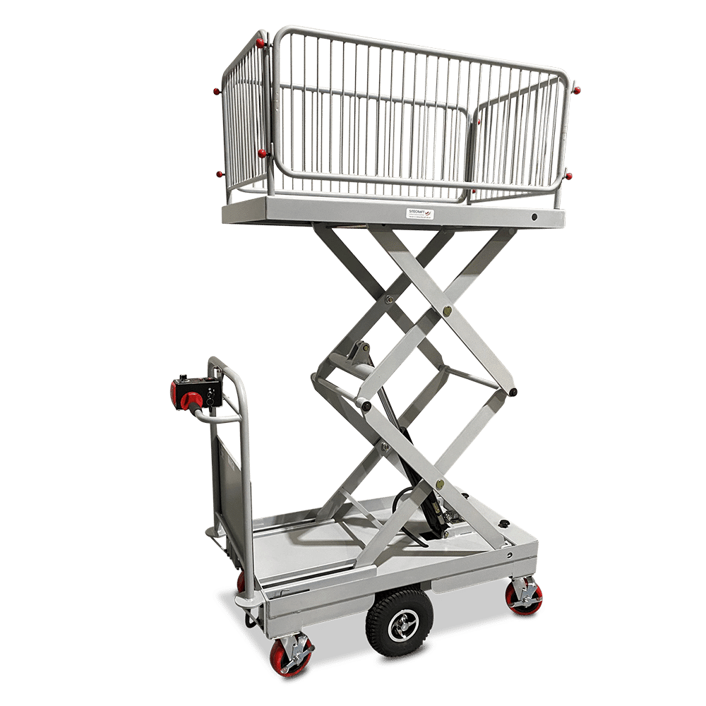 E-Move Scissor Trolley - Cage on Platform