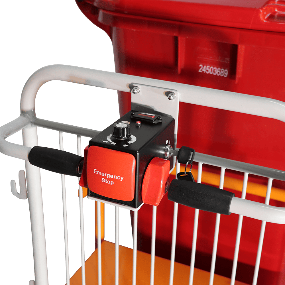 Logistec Motorized 2 Bin Wheelie Bin Trolley All Terrain Power Drive Controller