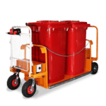 Logistec Motorized 2 Bin Wheelie Bin Trolley All Terrain Power Drive Main Body