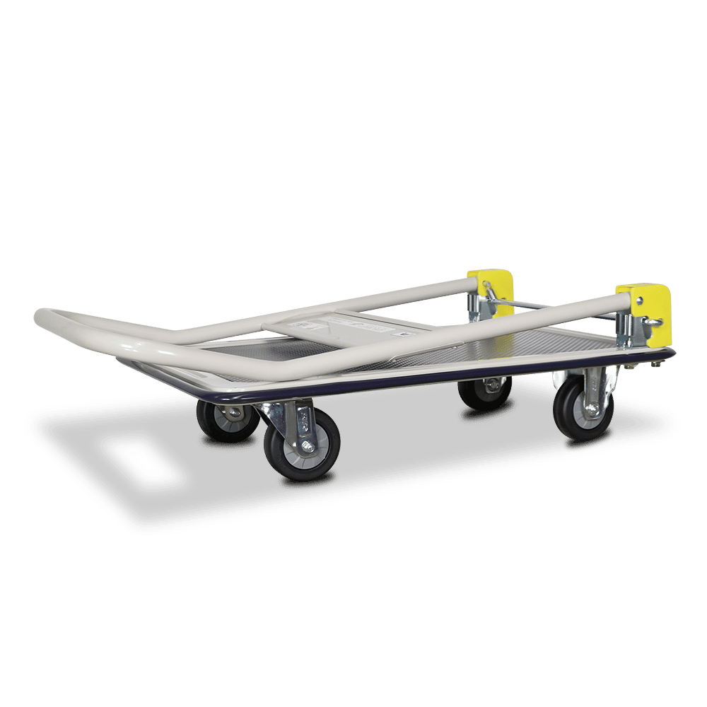 Sitepro Small Single Deck Platform Trolley With Folding Handle - 740 x 480mm