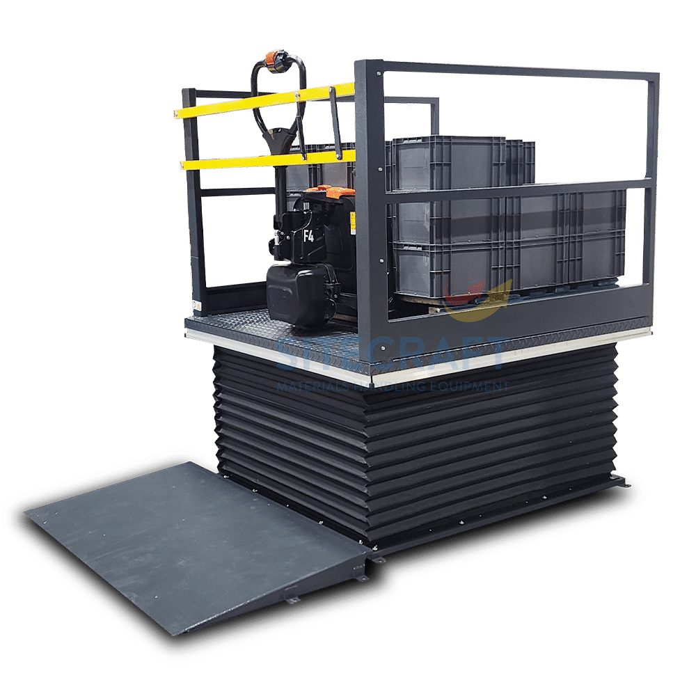 Low Profile Loading Dock Scissor Lift Table | 1000kg | 840mm Platform Height
